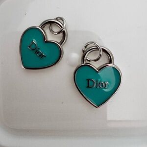 Dior Teal Heart Charms